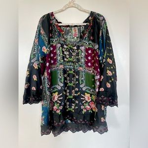Johnny Was Floral Long Sleeve Blouse (M)